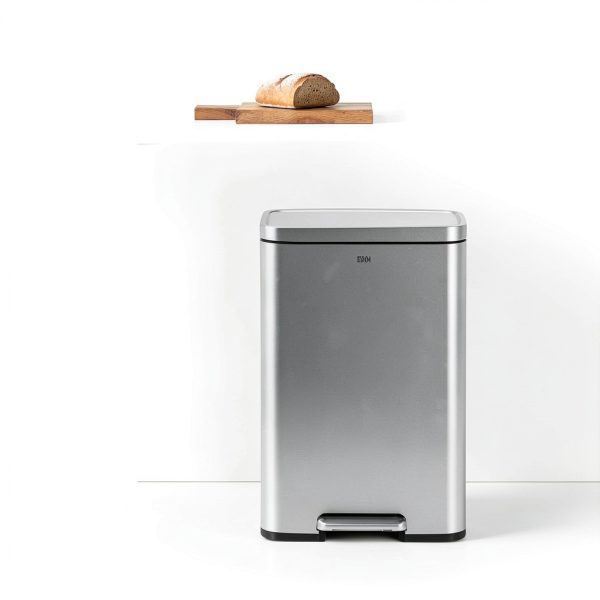 EKO Stainless Steel Trash Can Fingerprint Resistant Kitchen-6