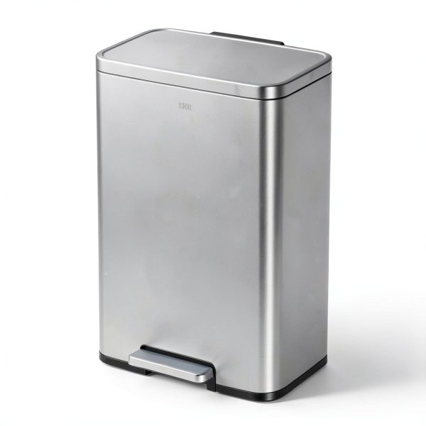EKO Stainless Steel Trash Can Fingerprint Resistant Kitchen-7