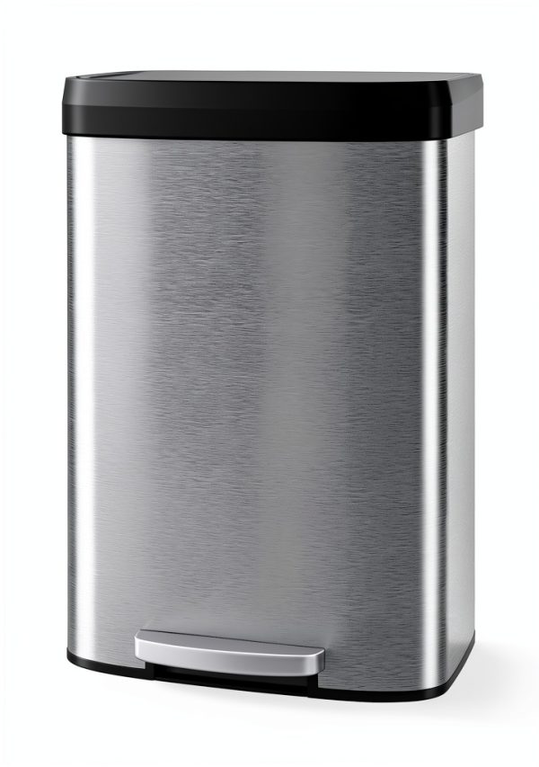 Garvee Stainless Steel Kitchen Trash Can Step On Rustproof-0