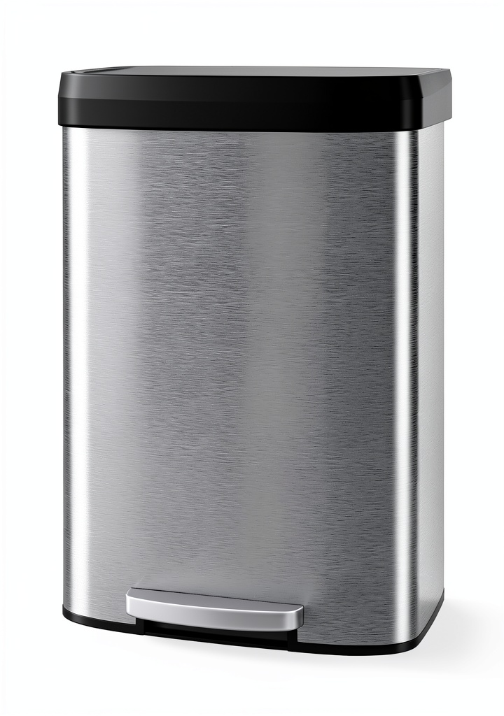 Garvee stainless steel trash can in a modern kitchen setting