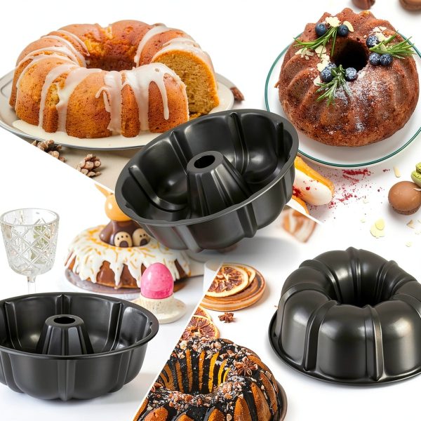 TeamFar Pumpkin Bundt Pan Nonstick Carbon Steel Oven Safe-6