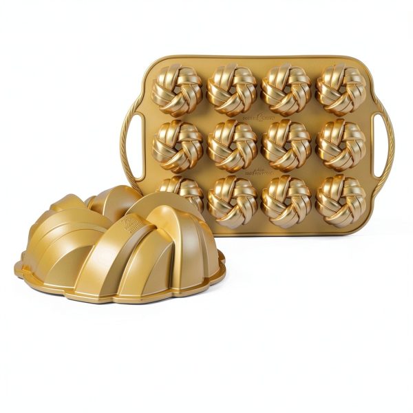 Nordic Ware Bundt Pan Gold Aluminum Oven Safe Cake Pan-3