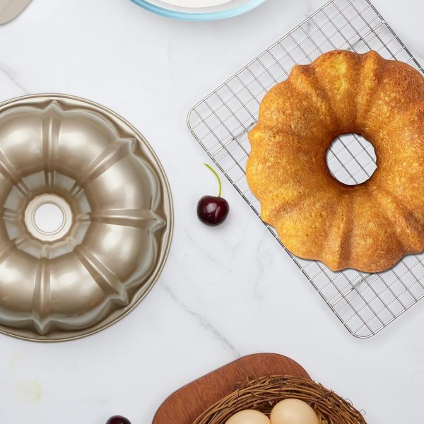 Onader Bundt Cake Pan Carbon Steel Nonstick 10 Inch-7