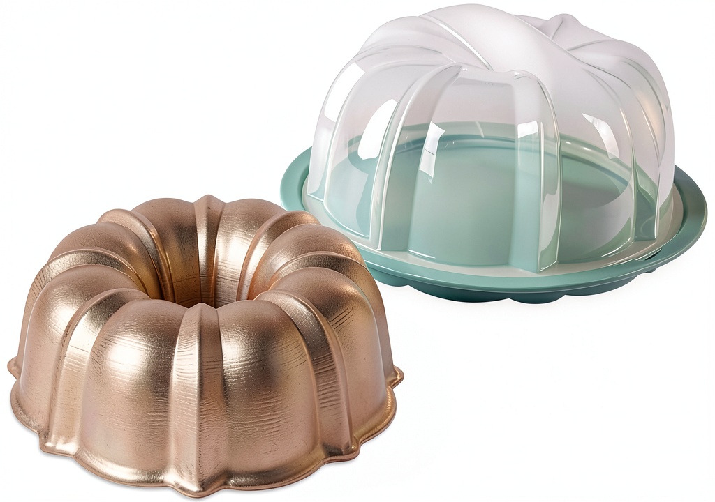 Nordic Ware Bundt Pan with Golden Hour finish and cake keeper