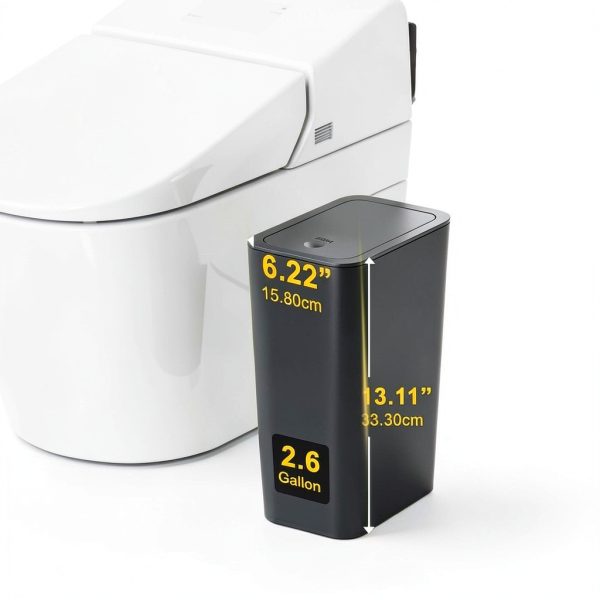 Chuangyipin Small Kitchen Trash Can ABS Lid Pet Proof-1