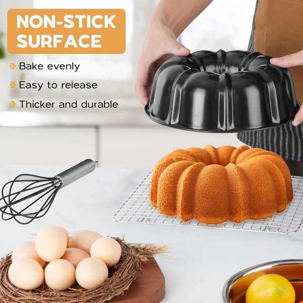 Onader Bundt Pan Carbon Steel Nonstick 10 Inch Cake Pan-2