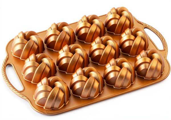 Nordic Ware Bundt Pan Gold Aluminum Oven Safe Cake Pan-0