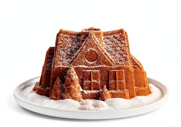 Nordic Ware Gingerbread House Bundt Pan Aluminum Oven Safe-4