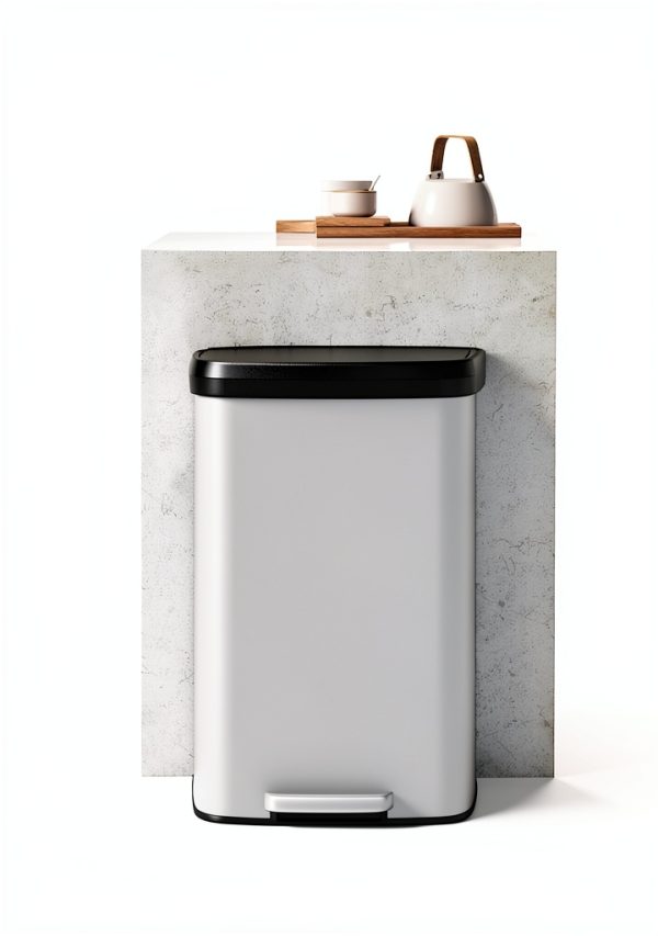 Garvee Kitchen Trash Can Step On Stainless Steel Odor Seal-1