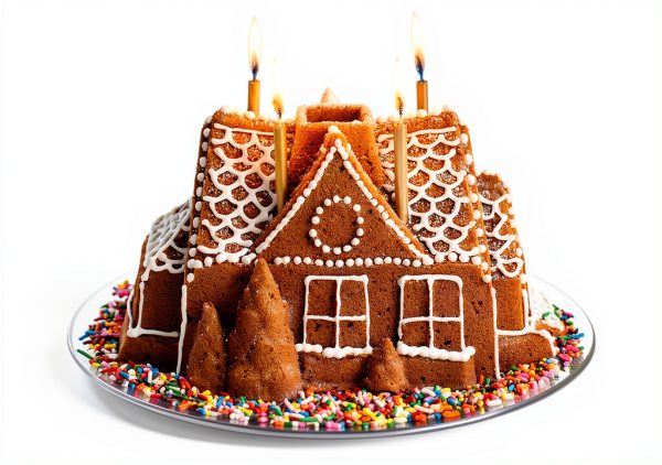 Nordic Ware Gingerbread House Bundt Pan Aluminum Oven Safe-5