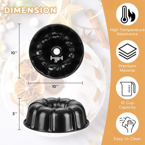 Onader Bundt Cake Pan Carbon Steel Nonstick 10 Inch-1