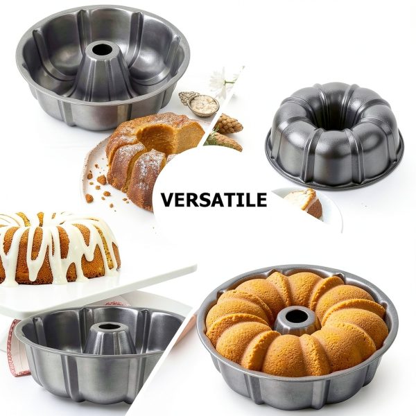 TeamFar Bundt Pan Nonstick Carbon Steel 10 Inch Cake Pan-6