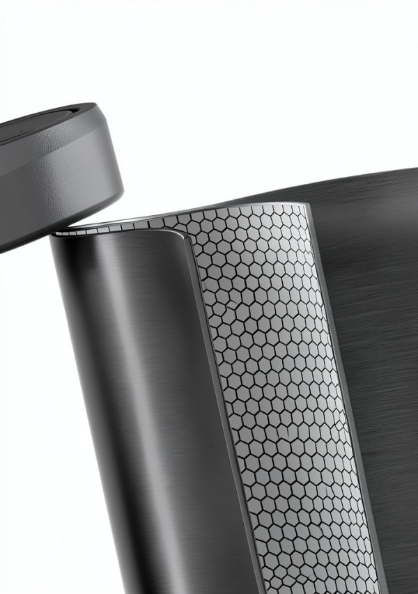 Garvee Stainless Steel Kitchen Trash Can Step On Lid-4
