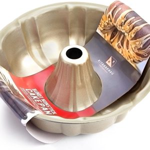 KITESSENSU Bundt Pan Gold Nonstick Carbon Steel Bakeware-0