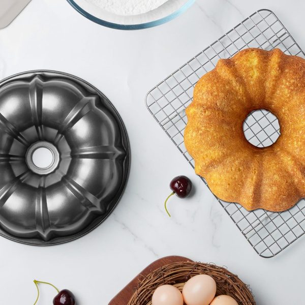 Onader Bundt Pan Carbon Steel Nonstick 10 Inch Cake Pan-7