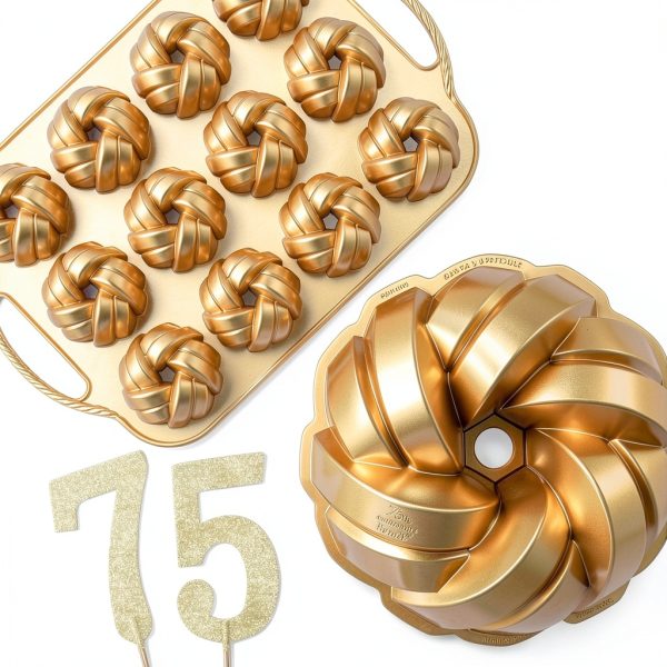 Nordic Ware Bundt Pan Gold Aluminum Oven Safe Cake Pan-5