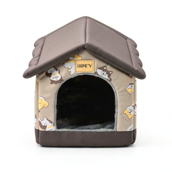 Dog House Jiupety Flannel Luxury Small Pet Bed-2