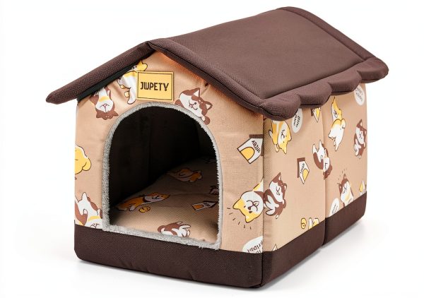 Dog House Jiupety Flannel Luxury Small Pet Bed-0