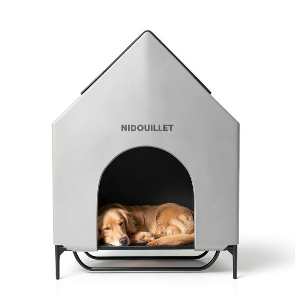 Nidouillet Large Dog House Textilene Material Elevated-6