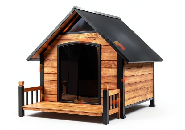 Insulated Dog House GUTINNEEN Metal Frame Design-3