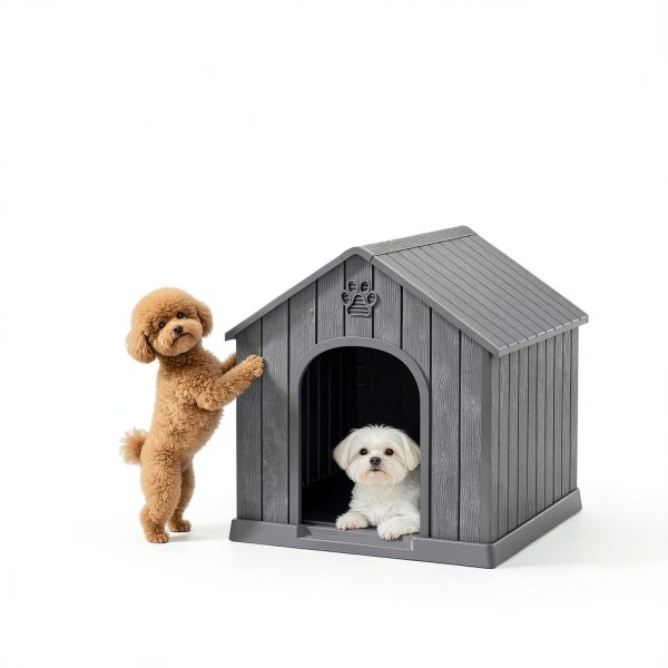 Fancyango Waterproof Dog House for Small Medium Breeds Grey-5