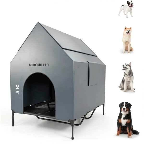 Nidouillet Large Dog House Textilene Material Elevated-1
