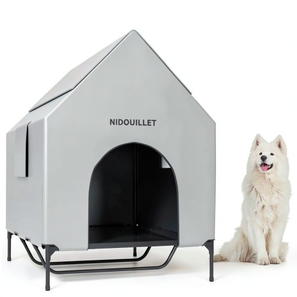 Nidouillet Large Dog House Textilene Material Elevated-5
