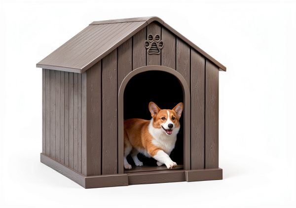 Fancyango Waterproof Dog House for Small Medium Breeds Grey-3