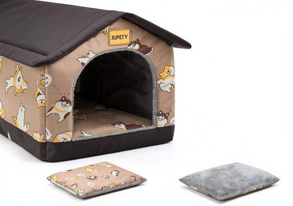 Dog House Jiupety Flannel Luxury Small Pet Bed-1