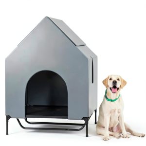 Nidouillet Large Dog House Textilene Material Elevated-0