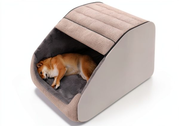 BXEBUI Extra Large Grey Dog House with Memory Foam and Foldable Design-0