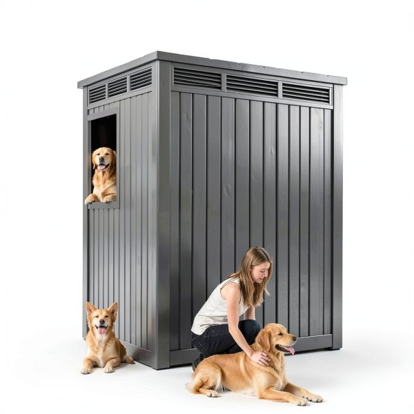 Vixzen Outdoor Dog House 32x25x24 inches Waterproof Polypropylene-6