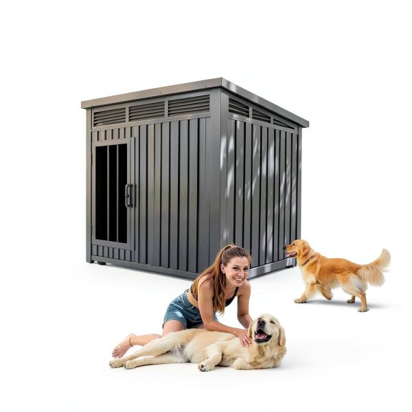 Vixzen Outdoor Dog House 32x25x24 inches Waterproof Polypropylene-5