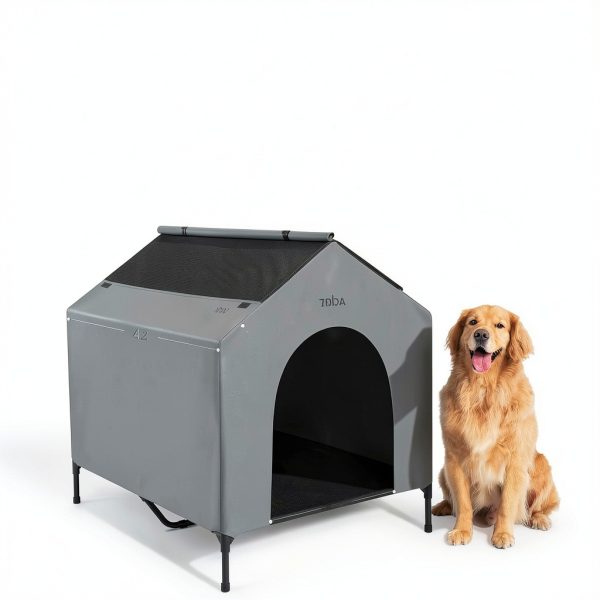 Dog House Fit Choice XL Elevated Shelter 600D PVC Tool-Free Assembly-1