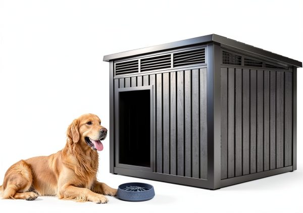 Vixzen Outdoor Dog House 32x25x24 inches Waterproof Polypropylene-3