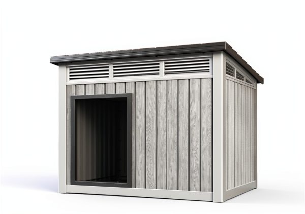 Fancyango Dog House Classic Black 42.8x33x31.5in Hydraulic Roof TT033-7