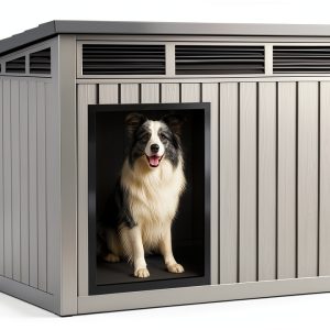 Vixzen Outdoor Dog House 32x25x24 inches Waterproof Polypropylene-0