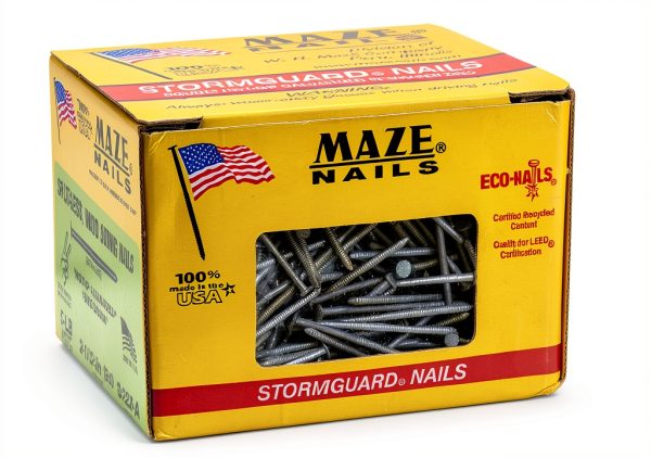MAZE NAILS S227A-5 Double Hot Dipped Ring Shank Split Less Siding Nail, 5-Pound 8D 2-1/2-Inch-0
