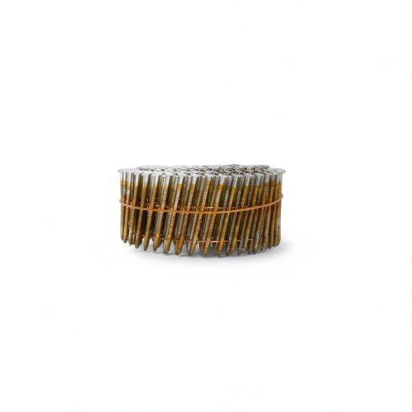 Freeman 15° 1-3/4" Wire Collated Electrogalvanized Ring Shank Coil Siding Nails – 3,600 Count – For Siding, Wall Sheathing, and Roofing-3