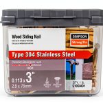 Simpson Strong Tie S10SND1 Stainless Steel Siding Nail, 3" x 0.218",-0