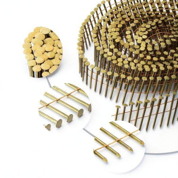 uxcell 2400 Count Siding Nails 1-1/2" x 0.083" Ring Shank Collated-2