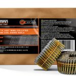 Freeman 15° 1-3/4" Wire Collated Electrogalvanized Ring Shank Coil Siding Nails – 3,600 Count – For Siding, Wall Sheathing, and Roofing-0